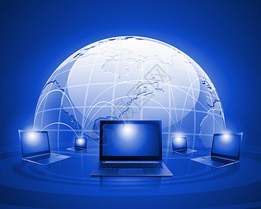 網(wǎng)絡(luò)筆記本電腦的世界背景聯(lián)系與合作